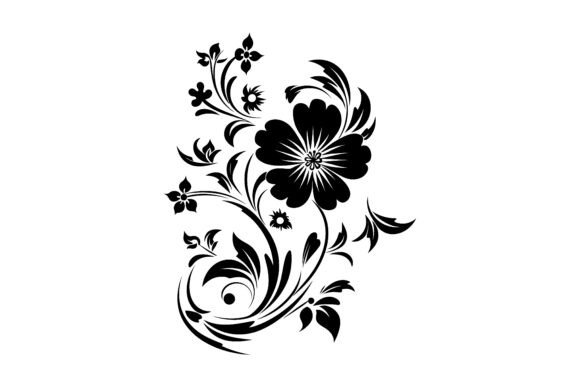 Download Corner Decoration Flowers Silhouette - Decor Collection