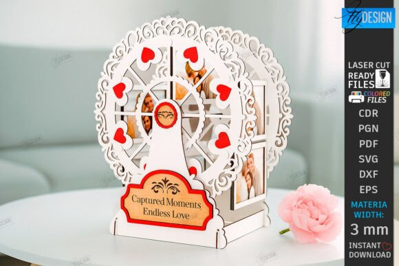 Download Ferris Wheel Photo Frame Laser Cut| Love - Hot Collection