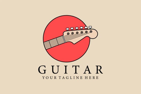 Download Guitar Vintage Logo, Icon and Symbol - Symbol Collection