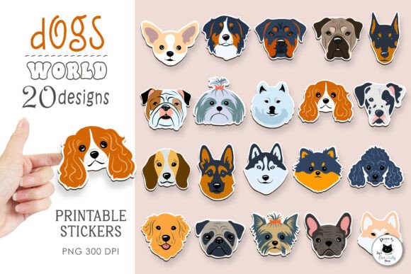Download Dog Breed Sticker Bundle | Dog Stickers - Premium Resources