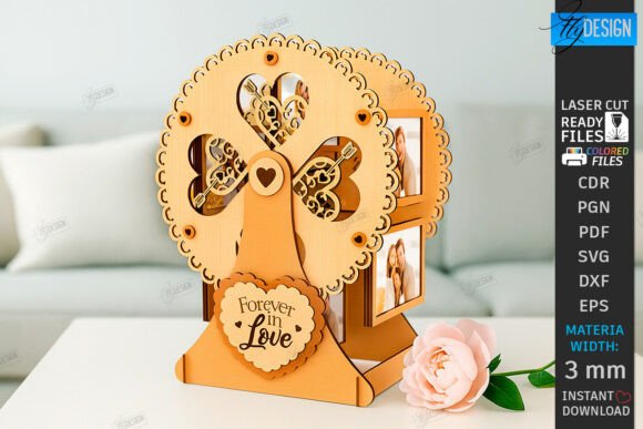 Download Ferris Wheel Photo Frame Laser Cut| Love - Hot Collection