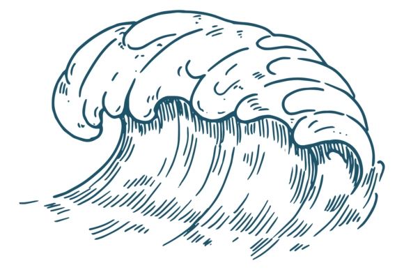 Download Wave Motion Drawing. Surfing Ocean Water - Motion Collection