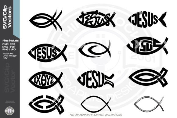 Download Christian Ichthys Fish Symbols - Symbol Collection