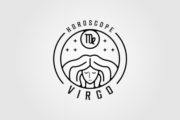 Download Girl or Women Zodiac of Virgo Logo Line - Women Collection