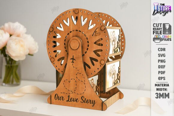 Download Mini Ferris Wheel Photo Frame Laser Cut - Hot Collection