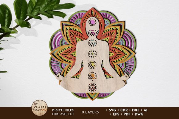 Download Mandala Buddha Wall Decorative Panel - Decor Collection