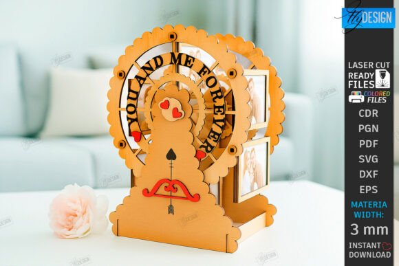 Download Ferris Wheel Photo Frame Laser Cut| Love - Hot Collection