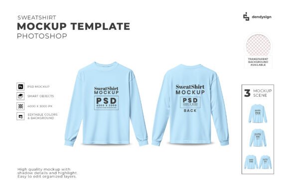 Download Sweatshirt Mockup Template Photoshop - Hot Collection