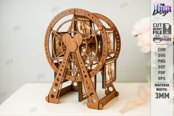 Download Mini Ferris Wheel Photo Frame Laser Cut - Hot Collection